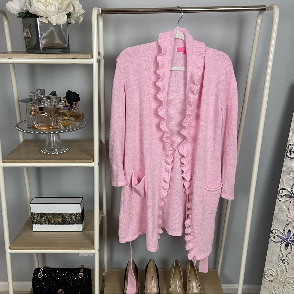 Pink Melville Ruffle Robe - Picture 2 of 5